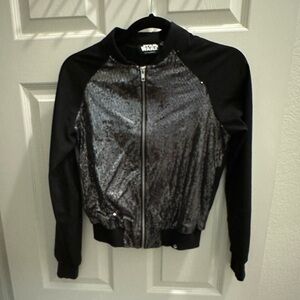 Star Wars Black Sequin Jacket Size Small/Medium